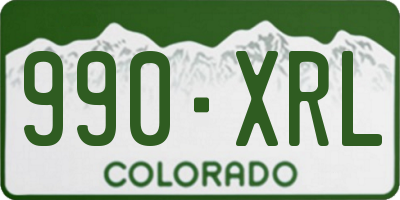 CO license plate 990XRL