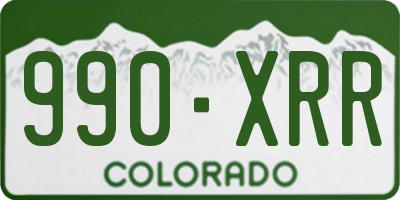CO license plate 990XRR