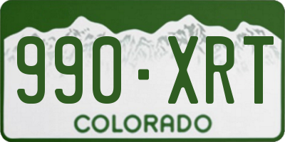 CO license plate 990XRT