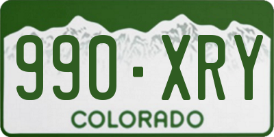 CO license plate 990XRY