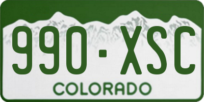 CO license plate 990XSC