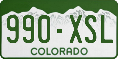 CO license plate 990XSL