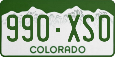 CO license plate 990XSO