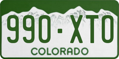 CO license plate 990XTO