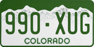 CO license plate 990XUG
