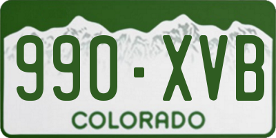 CO license plate 990XVB