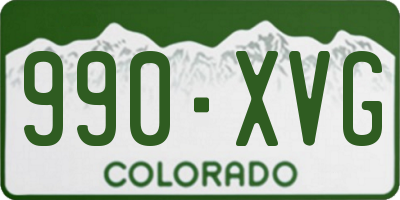 CO license plate 990XVG