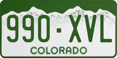 CO license plate 990XVL