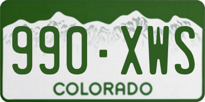CO license plate 990XWS