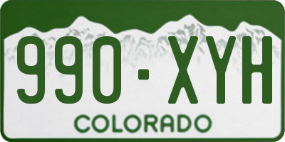 CO license plate 990XYH