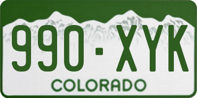 CO license plate 990XYK