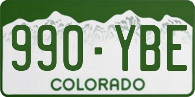 CO license plate 990YBE