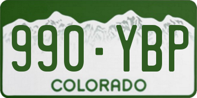 CO license plate 990YBP