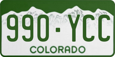 CO license plate 990YCC
