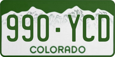 CO license plate 990YCD