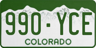CO license plate 990YCE