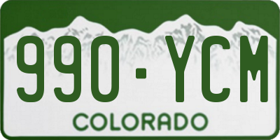 CO license plate 990YCM