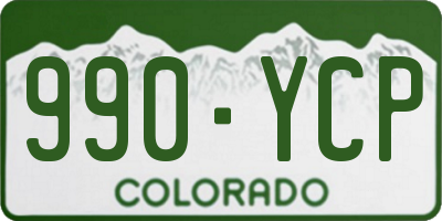 CO license plate 990YCP