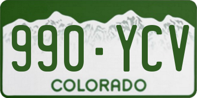 CO license plate 990YCV