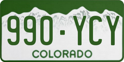 CO license plate 990YCY