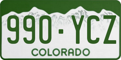 CO license plate 990YCZ