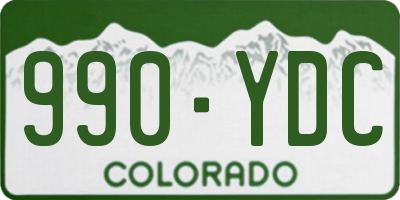CO license plate 990YDC