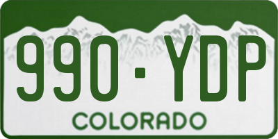 CO license plate 990YDP