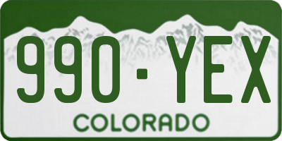 CO license plate 990YEX