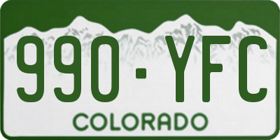 CO license plate 990YFC