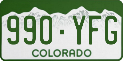 CO license plate 990YFG