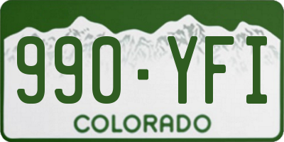 CO license plate 990YFI