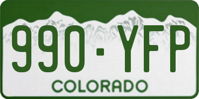 CO license plate 990YFP