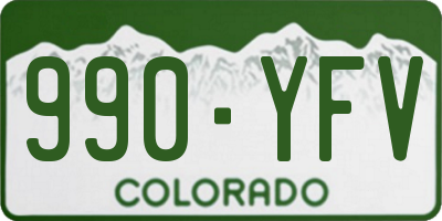 CO license plate 990YFV