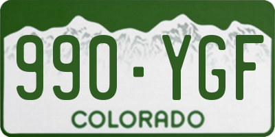 CO license plate 990YGF