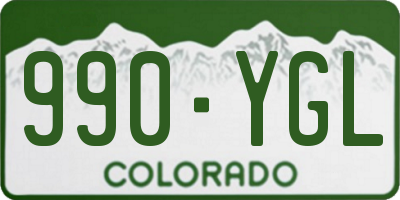 CO license plate 990YGL