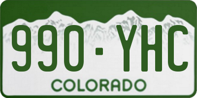 CO license plate 990YHC