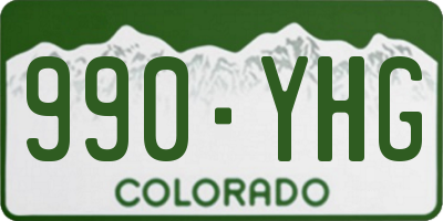 CO license plate 990YHG