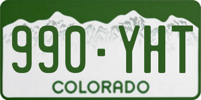 CO license plate 990YHT