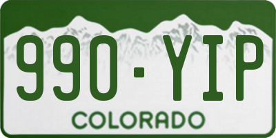 CO license plate 990YIP