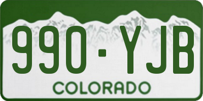 CO license plate 990YJB