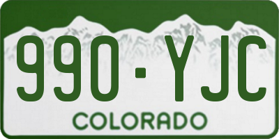 CO license plate 990YJC