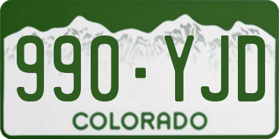 CO license plate 990YJD