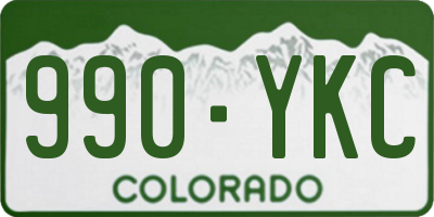 CO license plate 990YKC