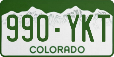 CO license plate 990YKT