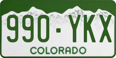 CO license plate 990YKX