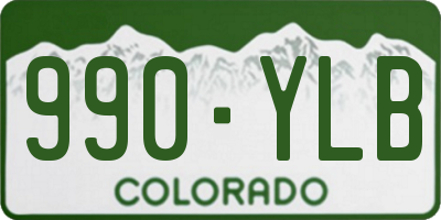CO license plate 990YLB