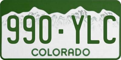 CO license plate 990YLC
