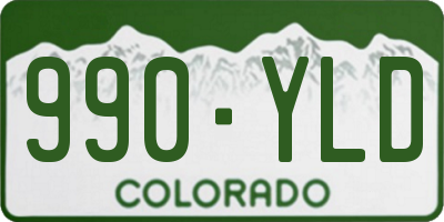 CO license plate 990YLD