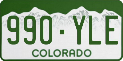 CO license plate 990YLE