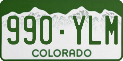 CO license plate 990YLM